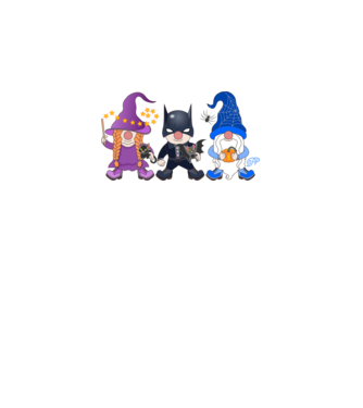Halloween Jelmezes Manók minta piros pólón