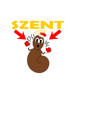 Szent Kula minta világoskék pólón