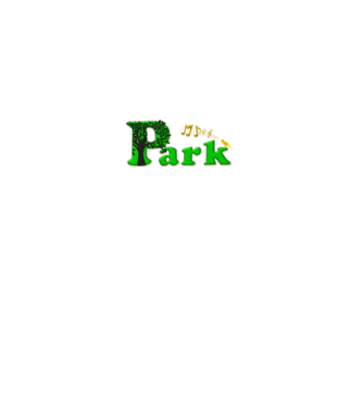 Park logó aranysárga hangjegyekkel minta fekete pólón