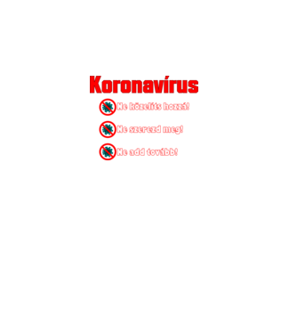 Koronavírus minta fekete pólón