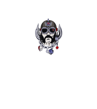 Lemmy Head minta fekete pólón