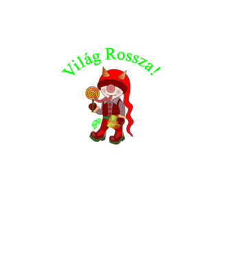 Világ Rossza minta fekete pólón
