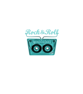Rock & Roll Kazetta -kék minta homokszín pólón