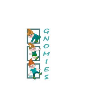 Gnomies Manók minta világos rózsaszín pólón