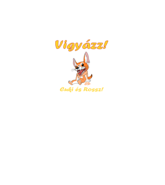 Cuki és Rossz minta szürke pólón