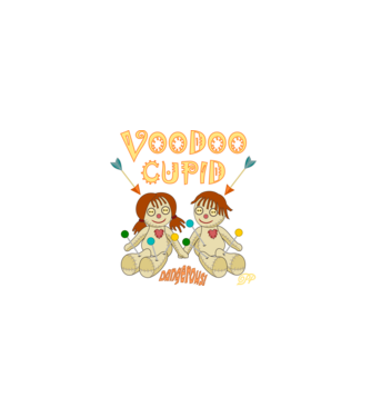 Voodoo Pár minta fekete pólón