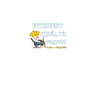 Internet Királya Manó minta királykék pólón