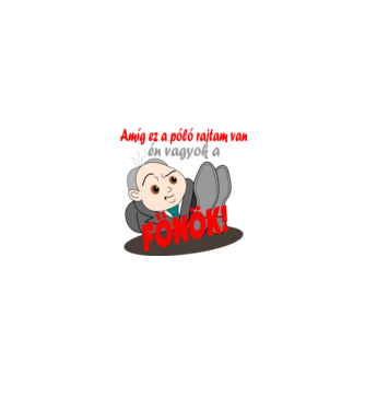 Főnöki minta minta fehér/piros pólón