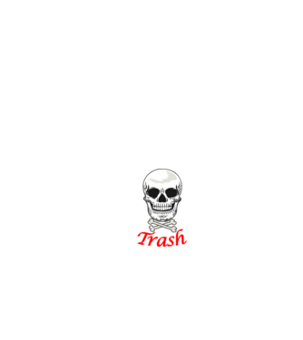 Trash Metal EKG minta fekete pólón