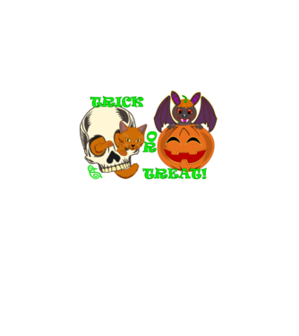 Trick or Treat Duó minta fekete pólón