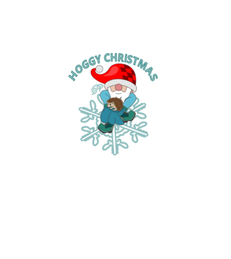 Gnome Hoggy Christmas minta fehér pólón