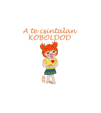 A te csintalan Koboldod Lány minta fehér pólón