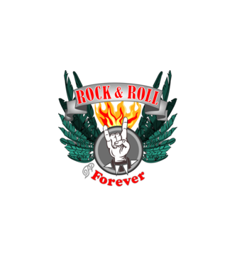 Rock and Roll Villa minta fekete pólón