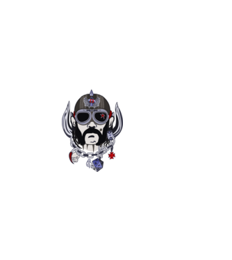 Lemmy Head minta sötétkék pólón