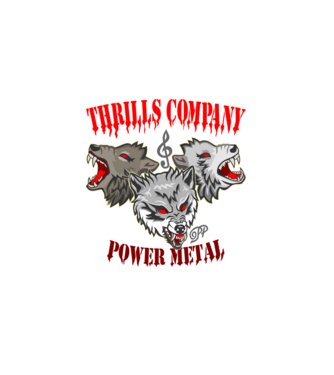 Power Metal Farkasok minta fekete pólón