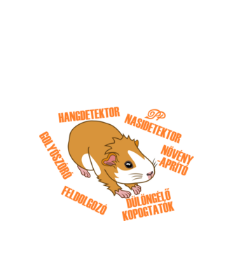Tengerimalac Anatómia minta fehér pólón