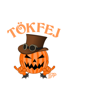 Tökfej Úr minta fehér pólón