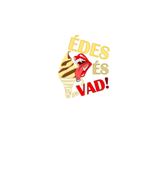 Édes ésVad Fagyi minta fekete pólón