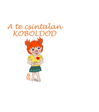 A te csintalan Koboldod Lány minta fehér pólón