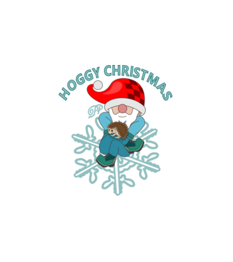 Gnome Hoggy Christmas minta fehér pólón