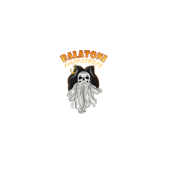Balatoni Kalózkodás minta fekete pólón