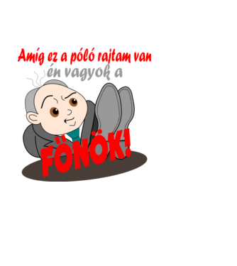 Főnöki minta minta fehér pólón