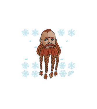 Viking Karácsony minta fehér pólón