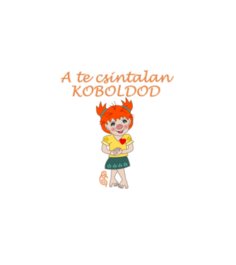A te csintalan Koboldod Lány minta fekete pólón