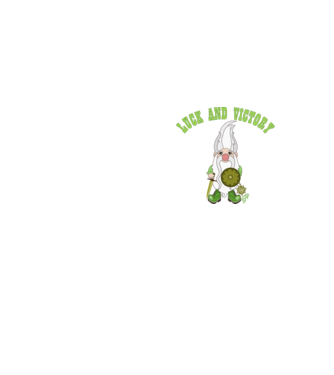 Szerencse és Győzelem Gnome minta neonsárga pólón