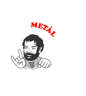 Csak a METÁL ad erőt, Bud Spencer minta fekete pólón