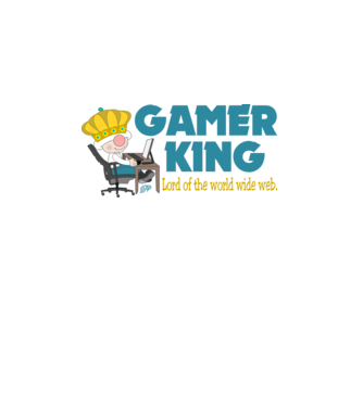 Gamer King minta fehér pólón