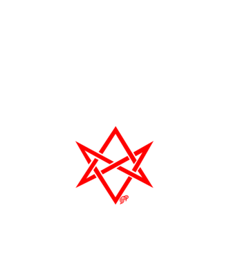 Asmodeus Démonszarv piros minta fehér pólón