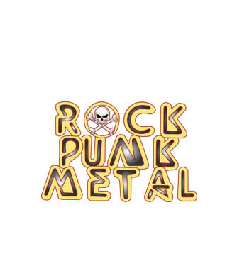 Rock Punk Metal minta fekete pólón