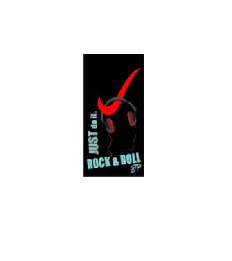 Csak csináld Rock & Roll Telefontok minta fehér pólón