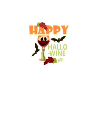 Happy Hallo Wine minta fekete pólón