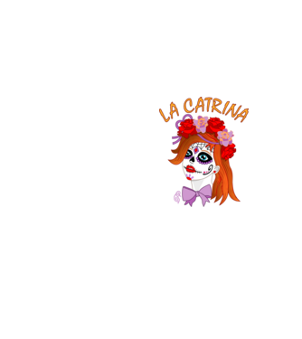La Catrina fej minta neonsárga pólón