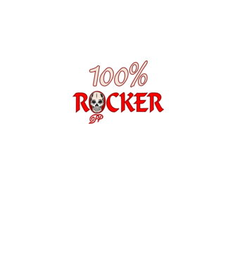 Száz Százalék Rocker A minta fekete pólón