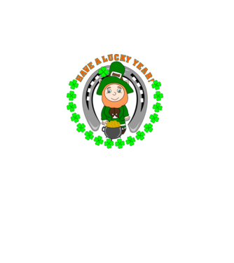 Leprechaun Lucky Year minta türkiz pólón