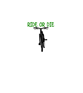 Bicikli Ride or die minta fehér pólón