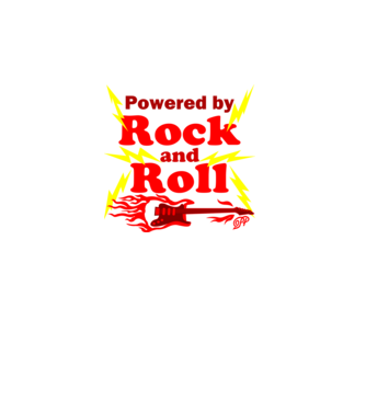 Rock and Roll Powered Guitar minta türkiz pólón