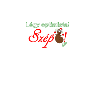 Légy Optimista Téli minta türkiz pólón