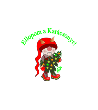 Ellopom a Karácsonyt minta fehér pólón