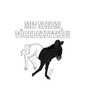 Mit Nekem Töredezettség minta fehér pólón