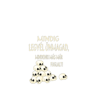 Légy önmagad minta fekete pólón