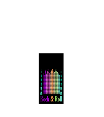 Rock and roll equalizer Telefontok minta fehér pólón