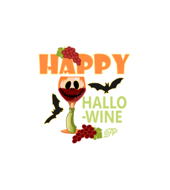 Happy Hallo Wine minta fehér pólón