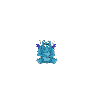 Idő Démon kék minta fekete pólón