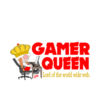 Gamer Queen minta fehér pólón