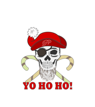 Yo Ho Ho Kalóz Télapó minta fehér pólón