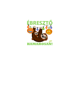 Ébresztő Hamarosan Halloweeni minta királykék pólón